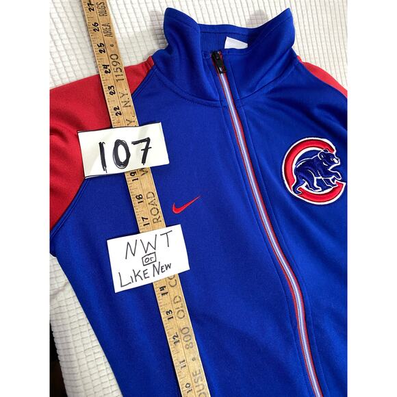 Chicago Cubs Nike Zip up Jacket Size Medium Thick 3D embroidery - Picture 3 of 8